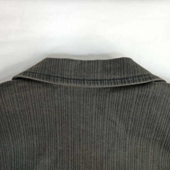 FdJ French Dressing Women's Large Brown Stretch Denim Jacket Button Up Pockets - Picture 7 of 12